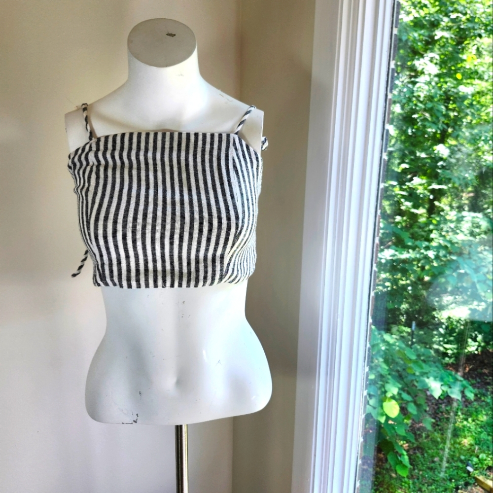 Madewell Sz 0 Striped Crop Top